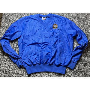 United Sports Apparel Blue Nylon Jacket 2XL Pig’s Eye Pilsner Beer Vintage Rare